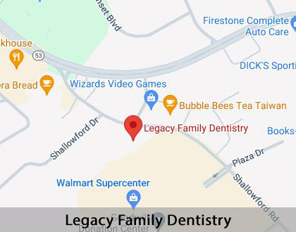 Map image for Options for Replacing Missing Teeth in Gainesville, GA